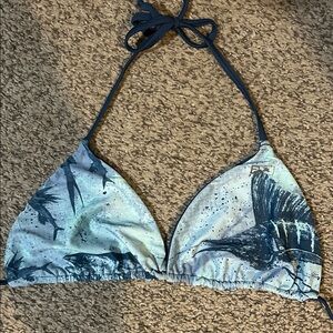 Pelagic Blue and Gray Women's Bikini Top key west
